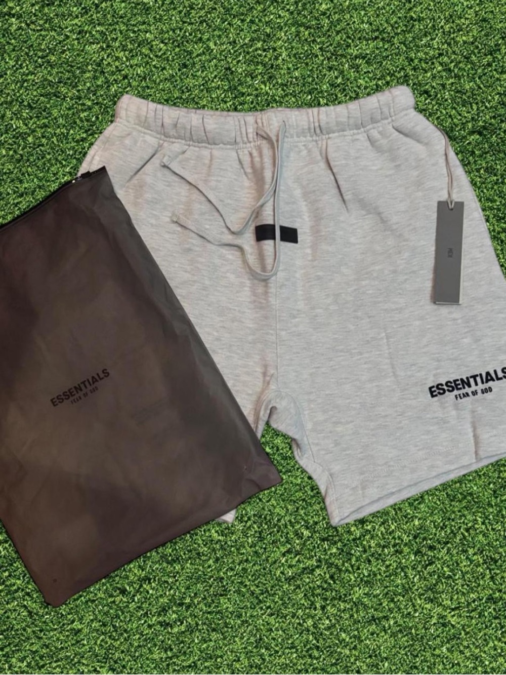 Essentials light oatmeal shorts